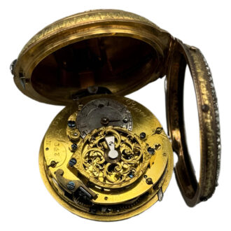 French 18K yellow gold diamond set pocket watch Circa 1830