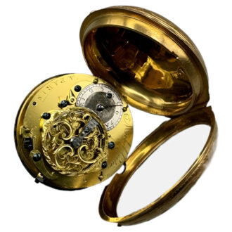French 18K yellow gold open faced pocket watch Circa 1795