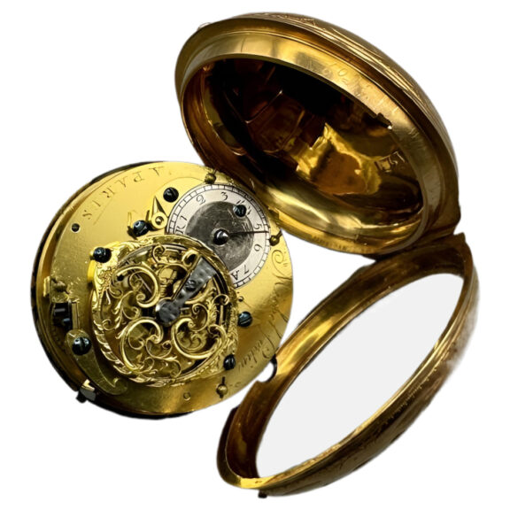 French 18K yellow gold open faced pocket watch Circa 1795 French 18K yellow gold open faced pocket watch Circa 1795