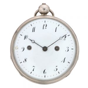 French big and heavy clock watch with repeater Circa 1810