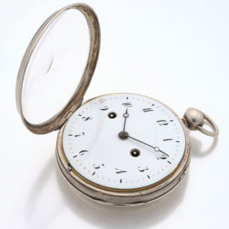 French big and heavy clock watch with repeater Circa 1810