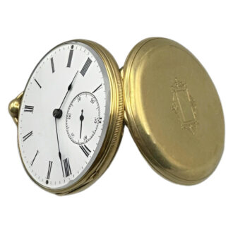 Swiss 18K yellow gold open faced pocket watch Circa 1860