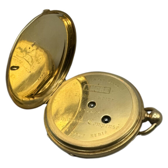 Swiss 18K yellow gold open faced pocket watch Circa 1860 Swiss 18K yellow gold open faced pocket watch Circa 1860