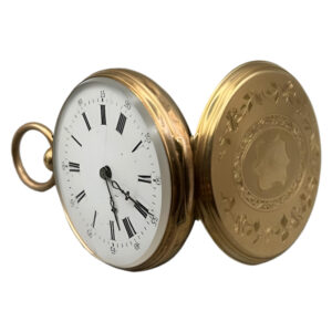 French 18K yellow gold open faced pocket watch Circa 1840