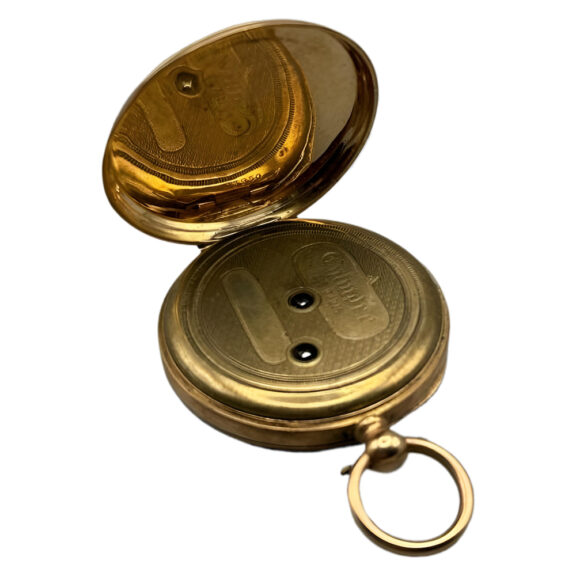 French 18K yellow gold open faced pocket watch Circa 1840 French 18K yellow gold open faced pocket watch Circa 1840