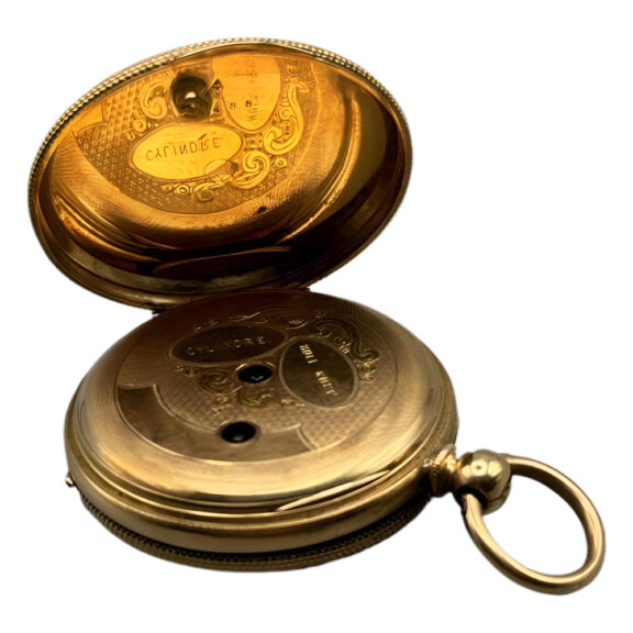French 18K yellow gold open faced pocket watch Circa 1840 French 18K yellow gold open faced pocket watch Circa 1840