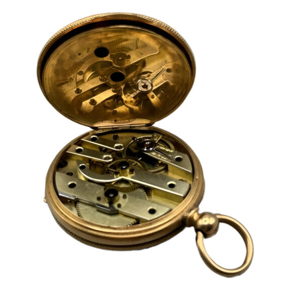 French 18K yellow gold open faced pocket watch Circa 1840 French 18K yellow gold open faced pocket watch Circa 1840