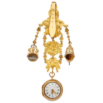 English 18K gold verge repoussé chatelaine watch Circa 1771