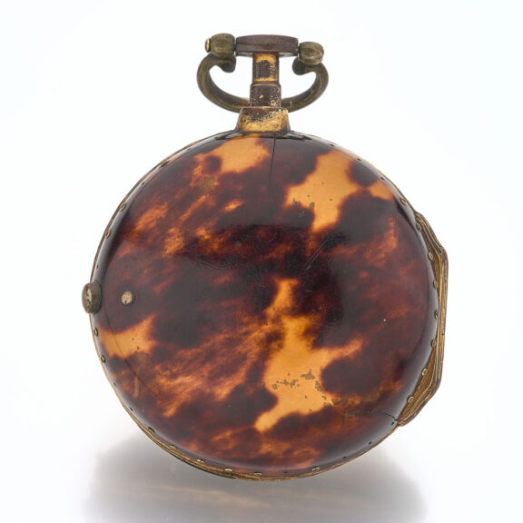 English verge in gilt and tortoiseshell pair cases Circa 1780 English verge in gilt and tortoiseshell pair cases Circa 1780