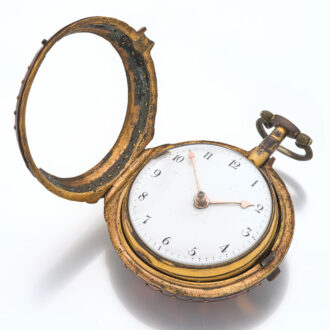 English verge in gilt and tortoiseshell pair cases Circa 1780