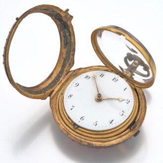 English verge in gilt and tortoiseshell pair cases Circa 1780