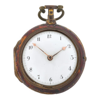 English verge in gilt and tortoiseshell pair cases Circa 1780