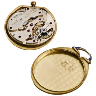 Swiss 18 carat gold and enamel Art Deco lever watch Circa 1930