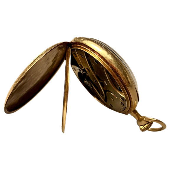 Swiss 18K gold pocket watch with 24 hour dial Circa 1900 Swiss 18K gold pocket watch with 24 hour dial Circa 1900