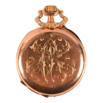 Swiss 18K yellow gold open faced pocket watch Circa 1900
