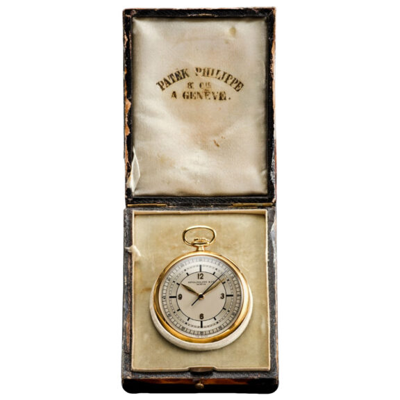 Swiss 18K yellow gold open faced pocket watch Circa 1929