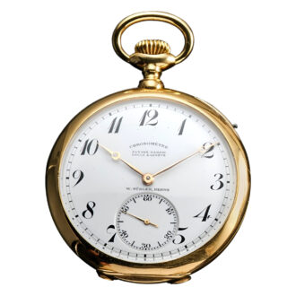 Swiss 18K yellow gold open faced pocket watch Circa 1930