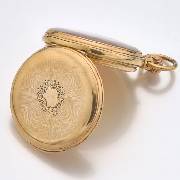 Fine Swiss 18 carat gold open faced lever watch Circa 1890 Fine Swiss 18 carat gold open faced lever watch Circa 1890