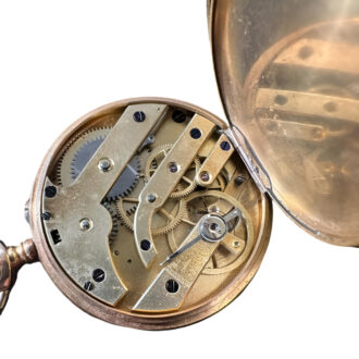 French or Belgian 18K gold open faced pocket watch Circa 1900