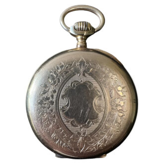 French or Belgian 18K gold open faced pocket watch Circa 1900