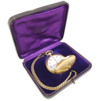 Swiss 18K yellow gold full hunter pocket watch Circa 1923