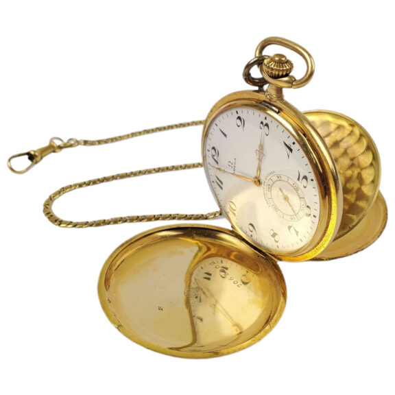 Swiss 18K yellow gold full hunter pocket watch Circa 1923 Swiss 18K yellow gold full hunter pocket watch Circa 1923
