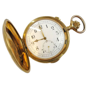 Swiss gold repeating pocket chronograph watch Circa 1910