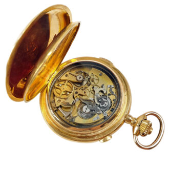 Swiss gold repeating pocket chronograph watch Circa 1910