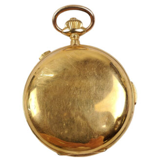 Swiss gold repeating pocket chronograph watch Circa 1910