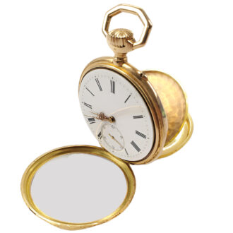 Swiss 18K yellow gold open faced pocket watch Circa 1900