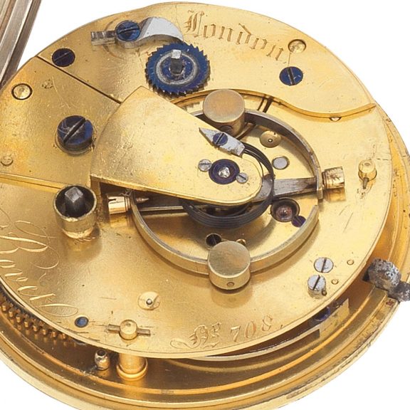 English chronometer watch in silver consular case Circa 1835 English chronometer watch in silver consular case Circa 1835