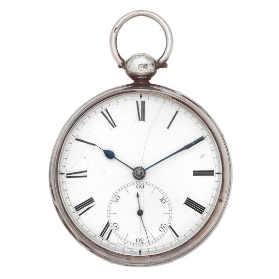 English chronometer watch in silver consular case Circa 1835