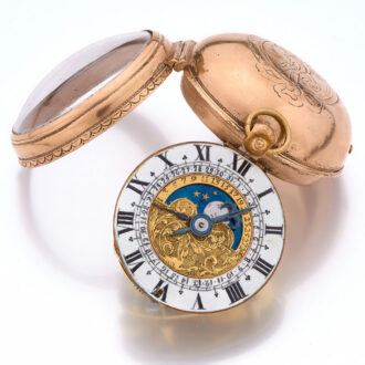 Extremely rare moonphase and lunar calendar watch Circa 1685