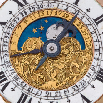 Extremely rare moonphase and lunar calendar watch Circa 1685