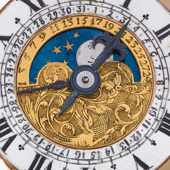 Extremely rare moonphase and lunar calendar watch Circa 1685 Extremely rare moonphase and lunar calendar watch Circa 1685