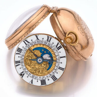 Extremely rare moonphase and lunar calendar watch Circa 1685
