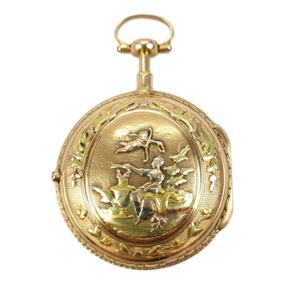 French 18K yellow gold open faced pocket watch Circa 1780 French 18K yellow gold open faced pocket watch Circa 1780