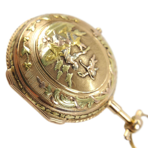 French 18K yellow gold open faced pocket watch Circa 1780 French 18K yellow gold open faced pocket watch Circa 1780