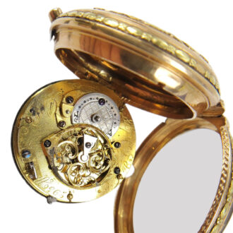 French 18K yellow gold open faced pocket watch Circa 1780