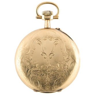 French 18K yellow gold open faced pocket watch Circa 1920