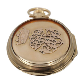 French 18K yellow gold open faced pocket watch Circa 1900