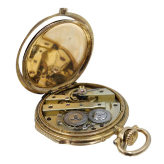 French 18K yellow gold open faced pocket watch Circa 1900