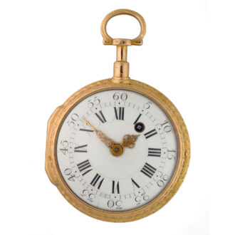 An rare French verge watch in a unusual repousse case circa 1770