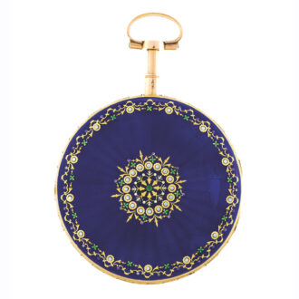 Very fine quarter-repeating 18carat gold and enamel Swiss pocket watch Circa 1790 Very fine quarter-repeating 18carat gold and enamel Swiss pocket watch Circa 1790