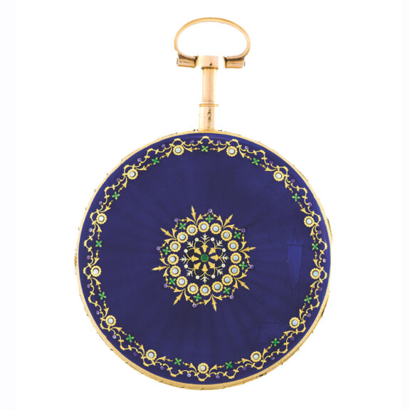Very fine quarter-repeating 18carat gold and enamel Swiss pocket watch Circa 1790 Very fine quarter-repeating 18carat gold and enamel Swiss pocket watch Circa 1790