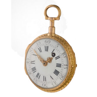 An rare French verge watch in a unusual repousse case circa 1770