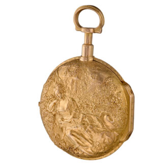 An rare French verge watch in a unusual repousse case circa 1770