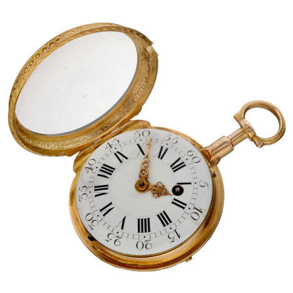 An rare French verge watch in a unusual repousse case circa 1770 An rare French verge watch in a unusual repousse case circa 1770