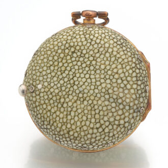 English fine shagreen pair cased gilt verge watch Circa 1790