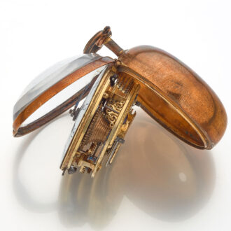 English fine shagreen pair cased gilt verge watch Circa 1790